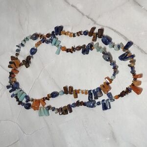 Artisan Crafted Gemstone Nugget Necklace